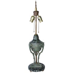 Antique Italian Marble and Bronze-Mounted Table Lamp