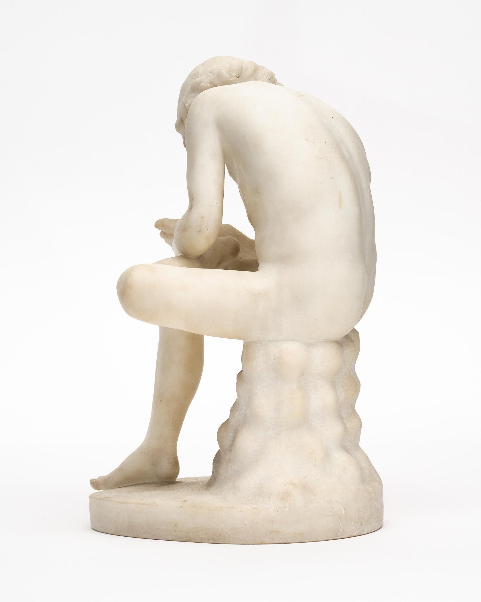 Antique Italian Marble “Ascanius“ Statue For Sale 1