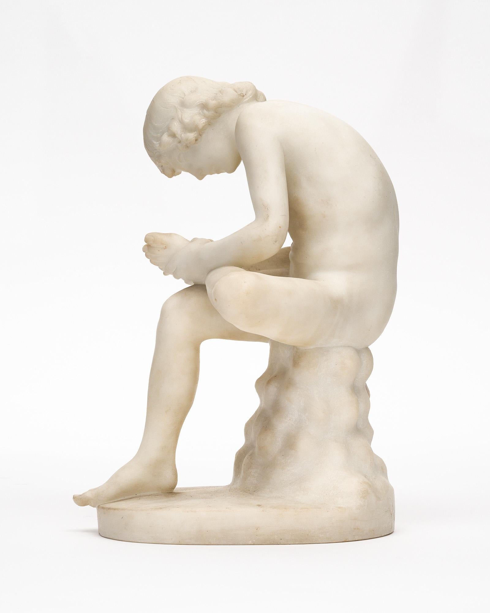 Antique Italian Marble “Ascanius“ Statue For Sale 2