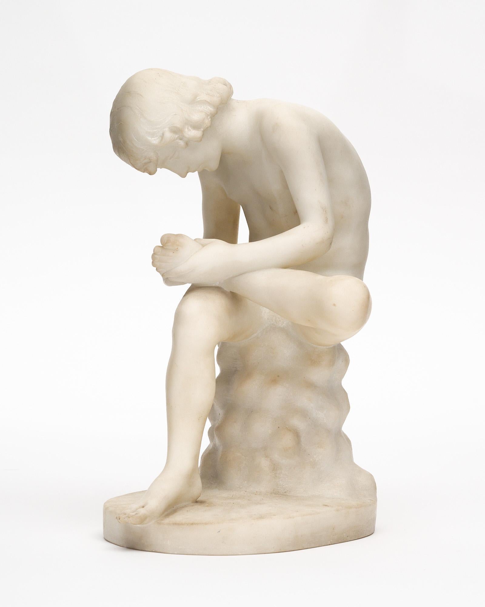 Antique Italian Marble “Ascanius“ Statue For Sale 3