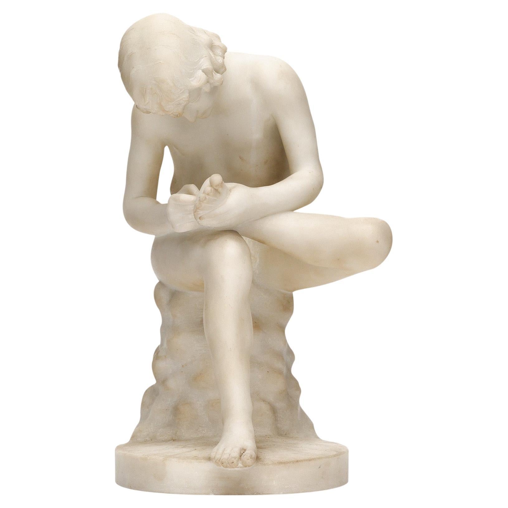 Antique Italian Marble “Ascanius“ Statue For Sale