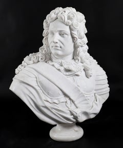 Vintage Italian Marble Bust of a Nobleman In Armour 20th Century