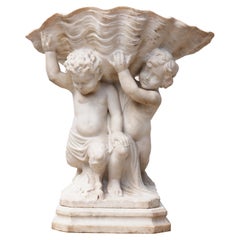 Antique Italian Marble Figural Fountain