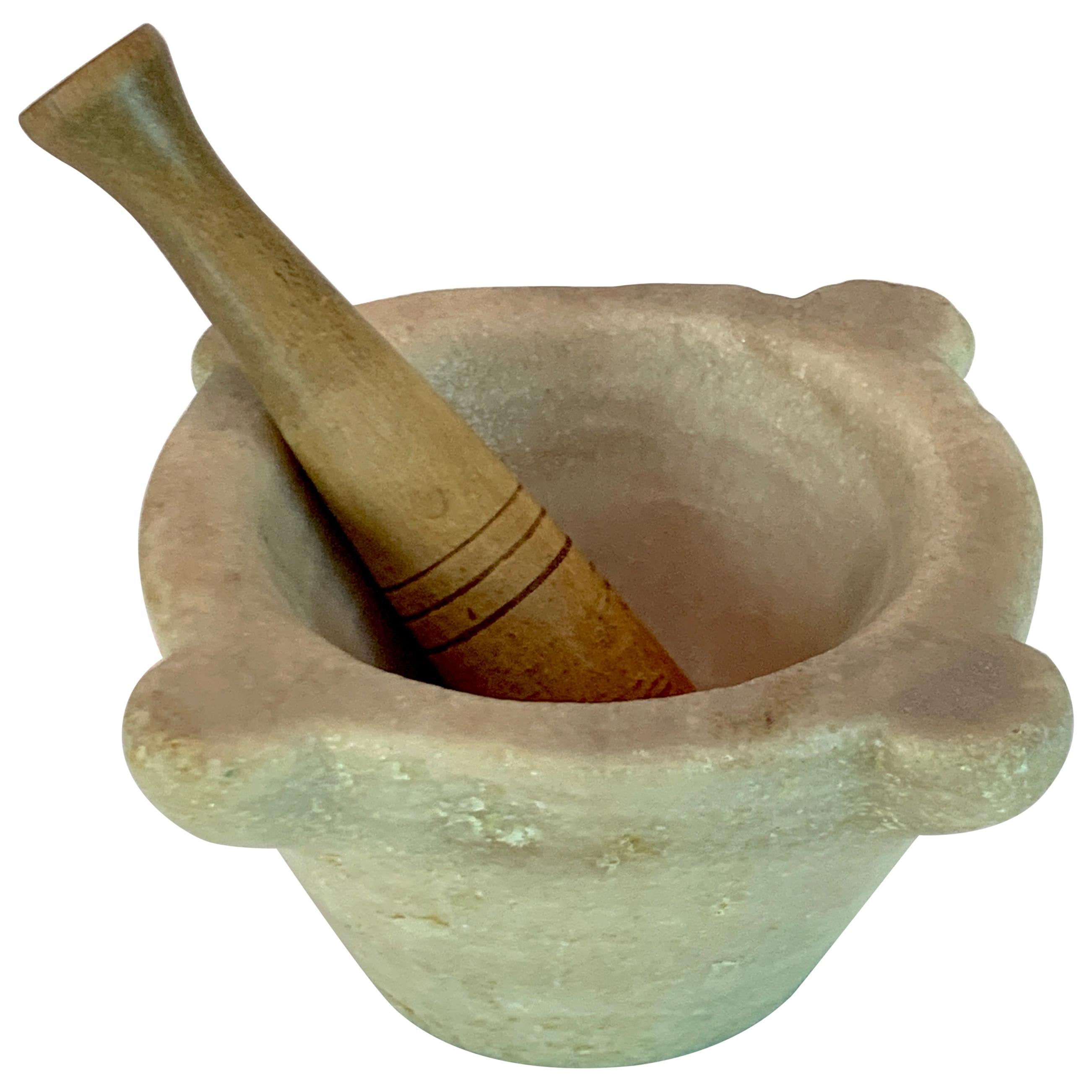 Antique Italian Marble Mortar and Pestle
