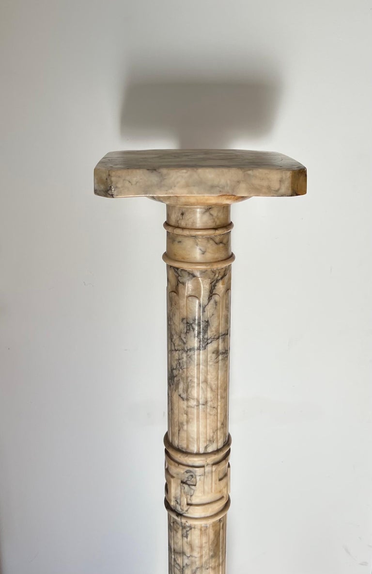 Antique Italian Marble Pedestal, Late 19th Century at 1stDibs