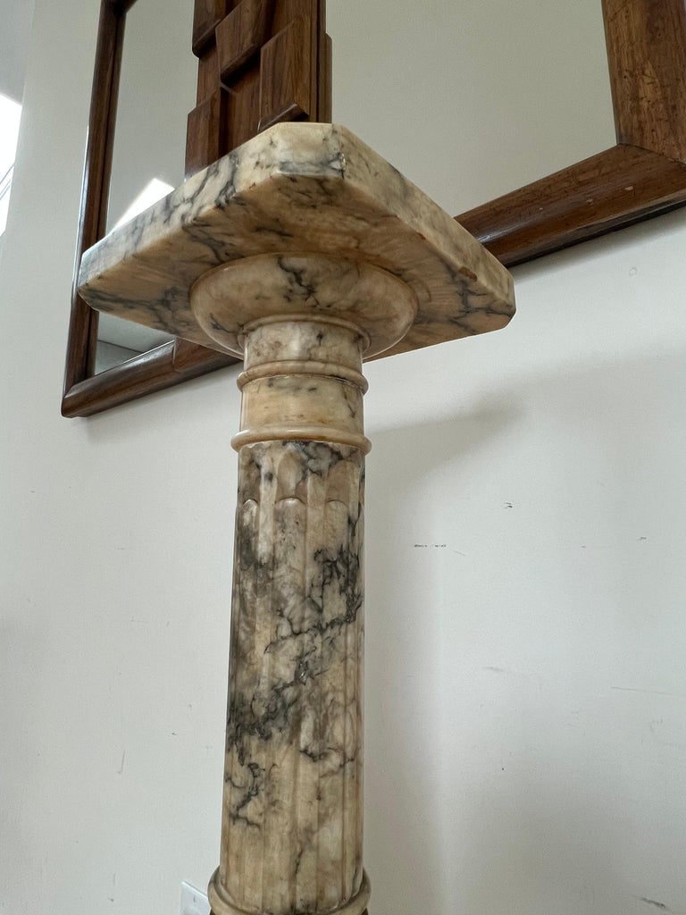 Antique Italian Marble Pedestal, Late 19th Century at 1stDibs