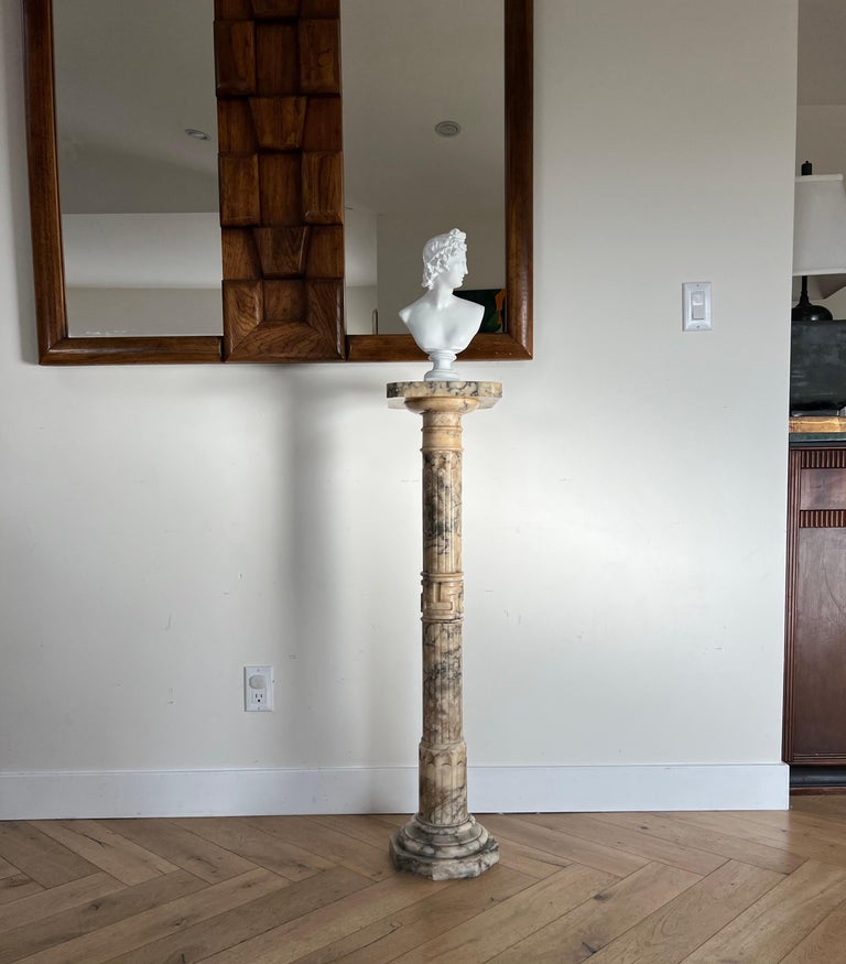 Antique Italian Marble Pedestal, Late 19th Century at 1stDibs