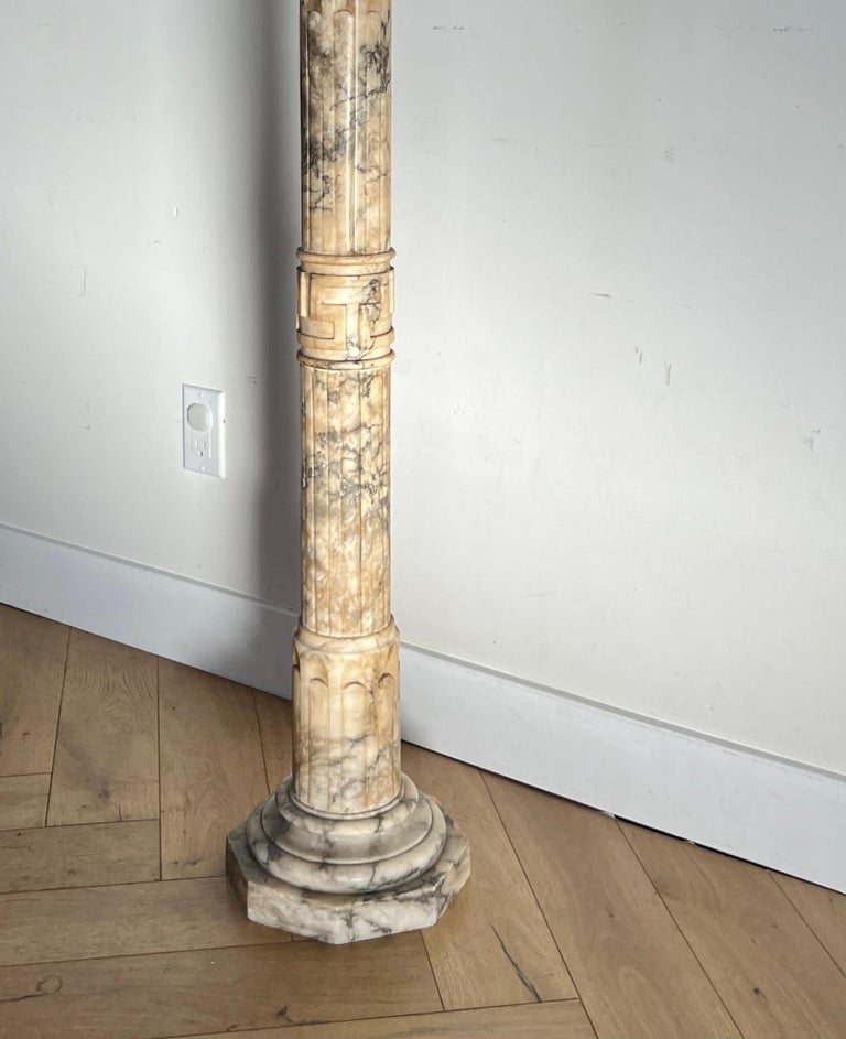 Antique Italian Marble Pedestal, Late 19th Century at 1stDibs