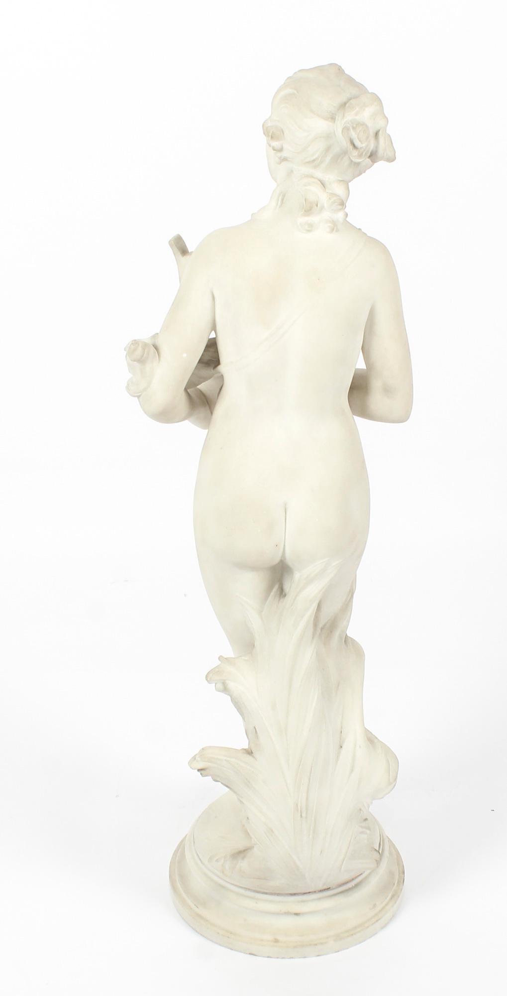 Antique Italian Marble Sculpture of Terpsichore T Dini on Pedestal, 19th Century 10