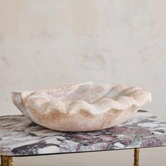 Antique Italian Marble Shell Sink, Mid-19th Century