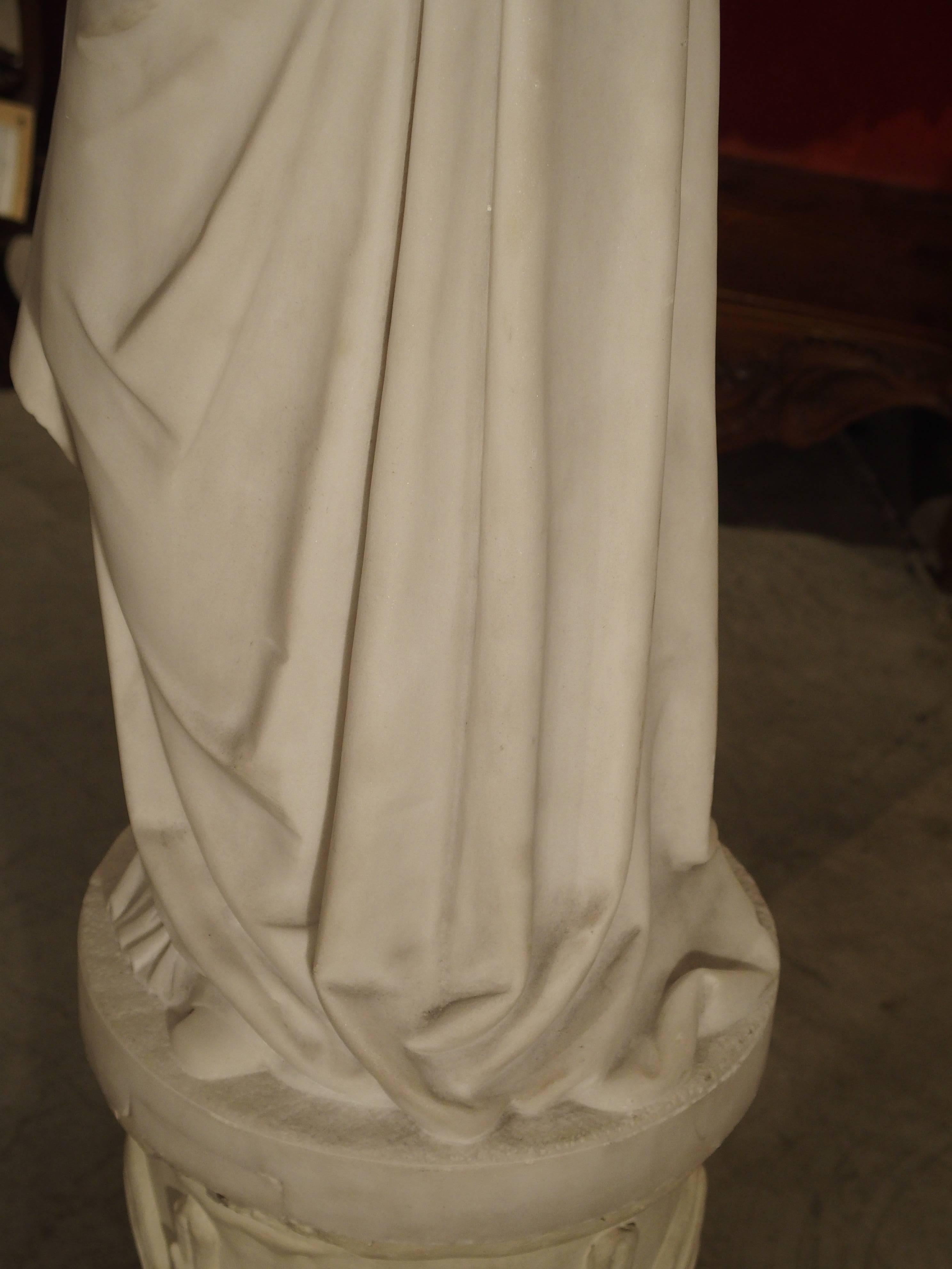 Antique Italian Marble Statue of a Woman, Late 19th Century 3