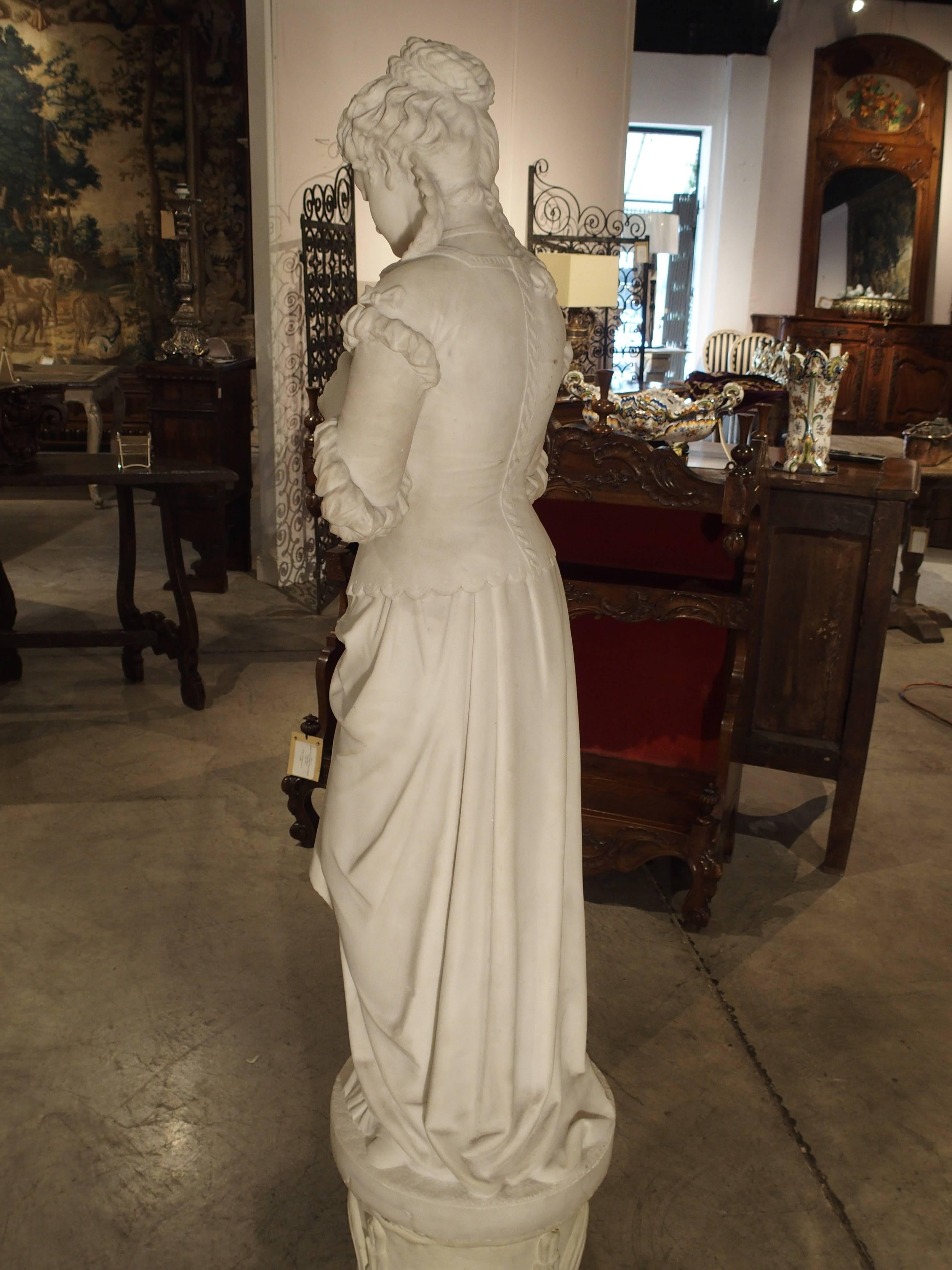 Antique Italian Marble Statue of a Woman, Late 19th Century 2