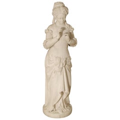 Antique Italian Marble Statue of a Woman, Late 19th Century