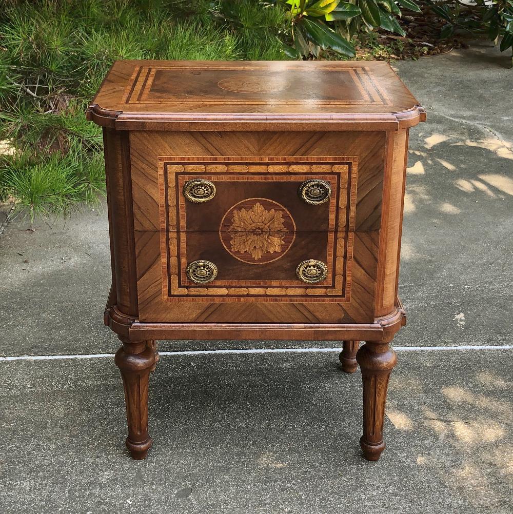 Baroque Antique Italian Marquetry Commode