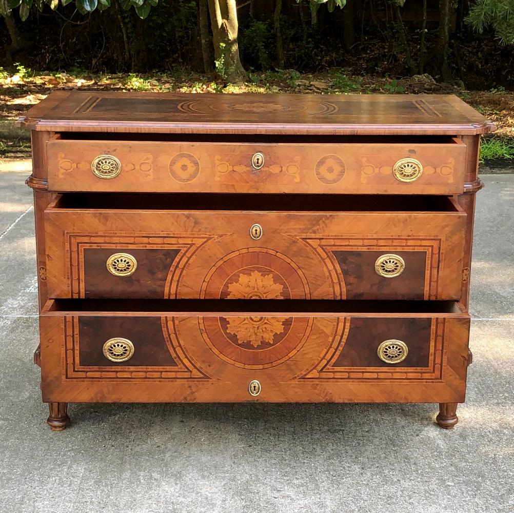 Hand-Crafted Antique Italian Marquetry Commode