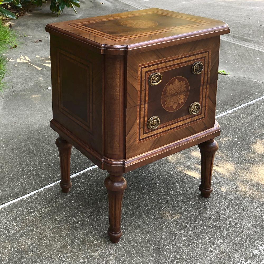 Hand-Carved Antique Italian Marquetry Commode