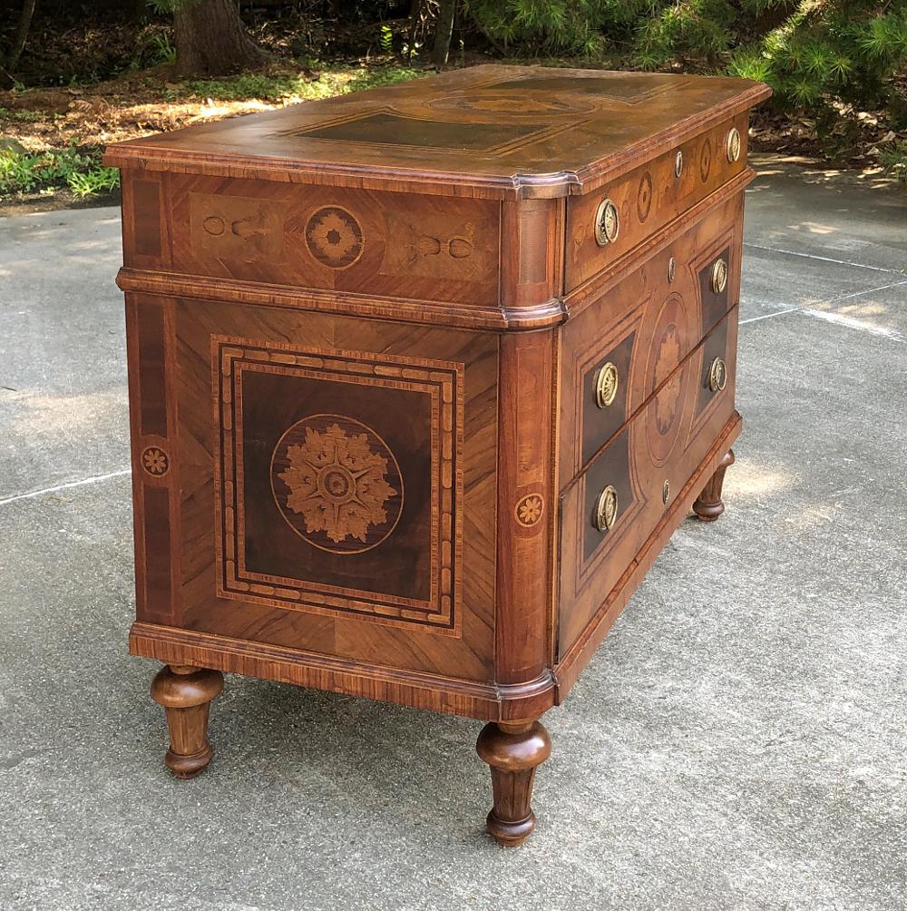 Satinwood Antique Italian Marquetry Commode