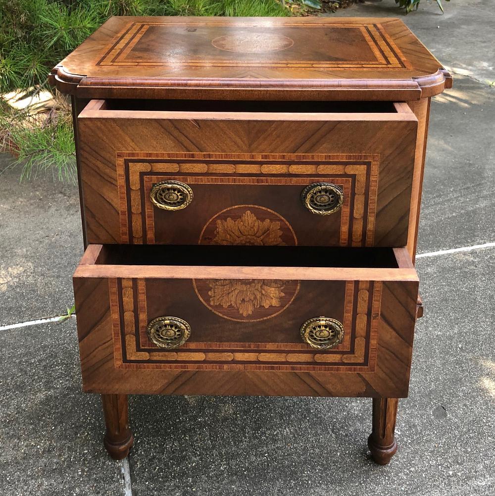 Brass Antique Italian Marquetry Commode