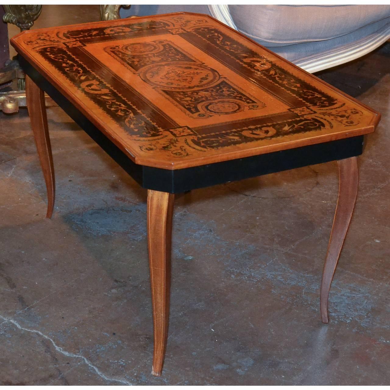 marquetry coffee table
