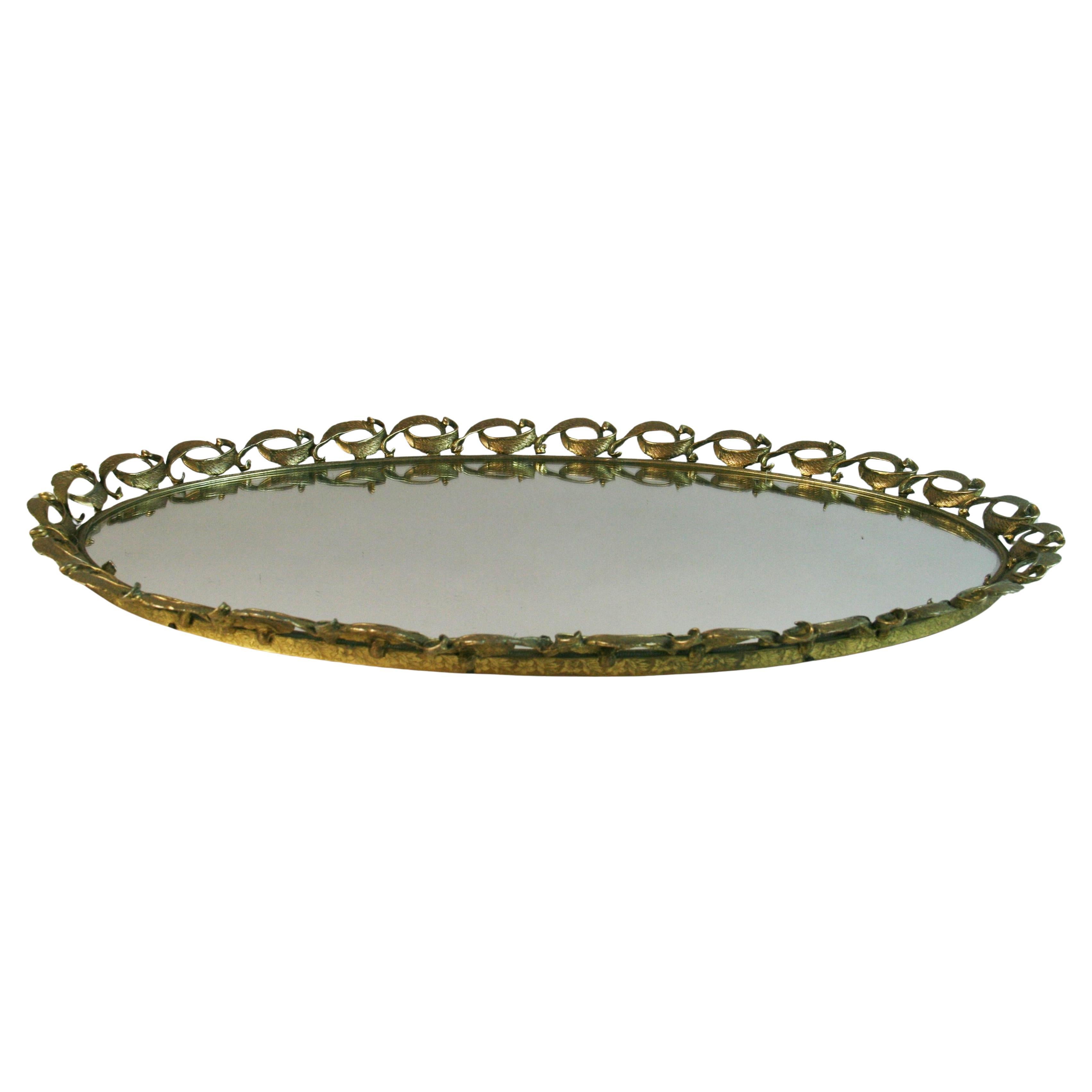 Antique Italian    Mirrored  Vanity Tray Circa 1940's