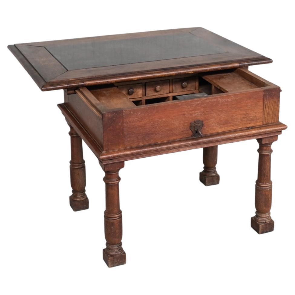 Antique Italian Money-Changers Desk with Hidden Storage For Sale