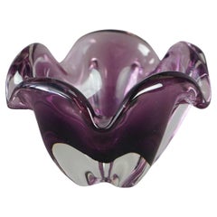 Antique Italian Murano Amethyst Art Glass Bowl C1940