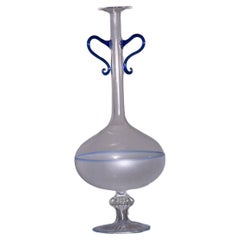 Antique Italian Murano blown glass vase Blue