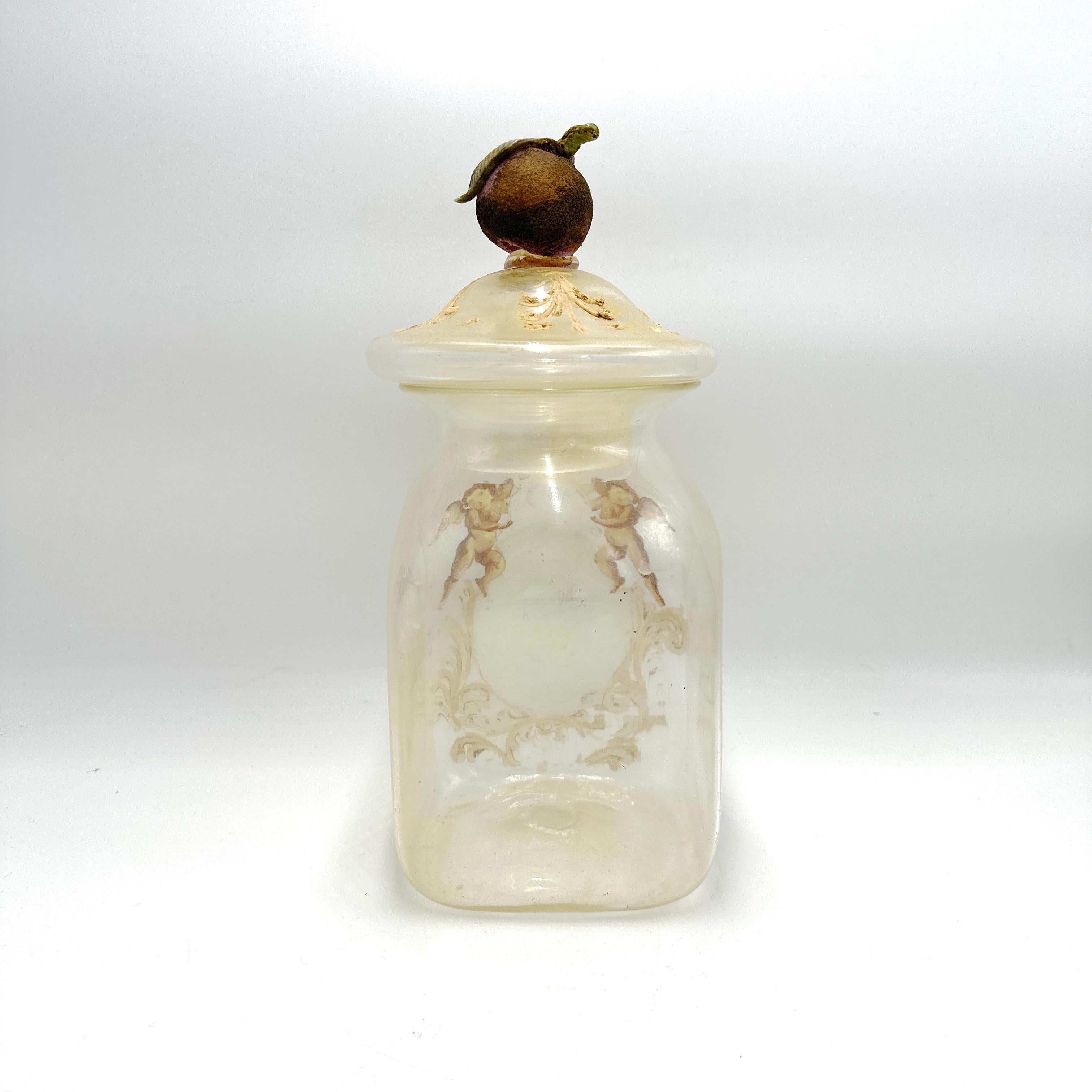 Antique Italian Murano Glass Pharmacy Apothecary Jar For Sale 5
