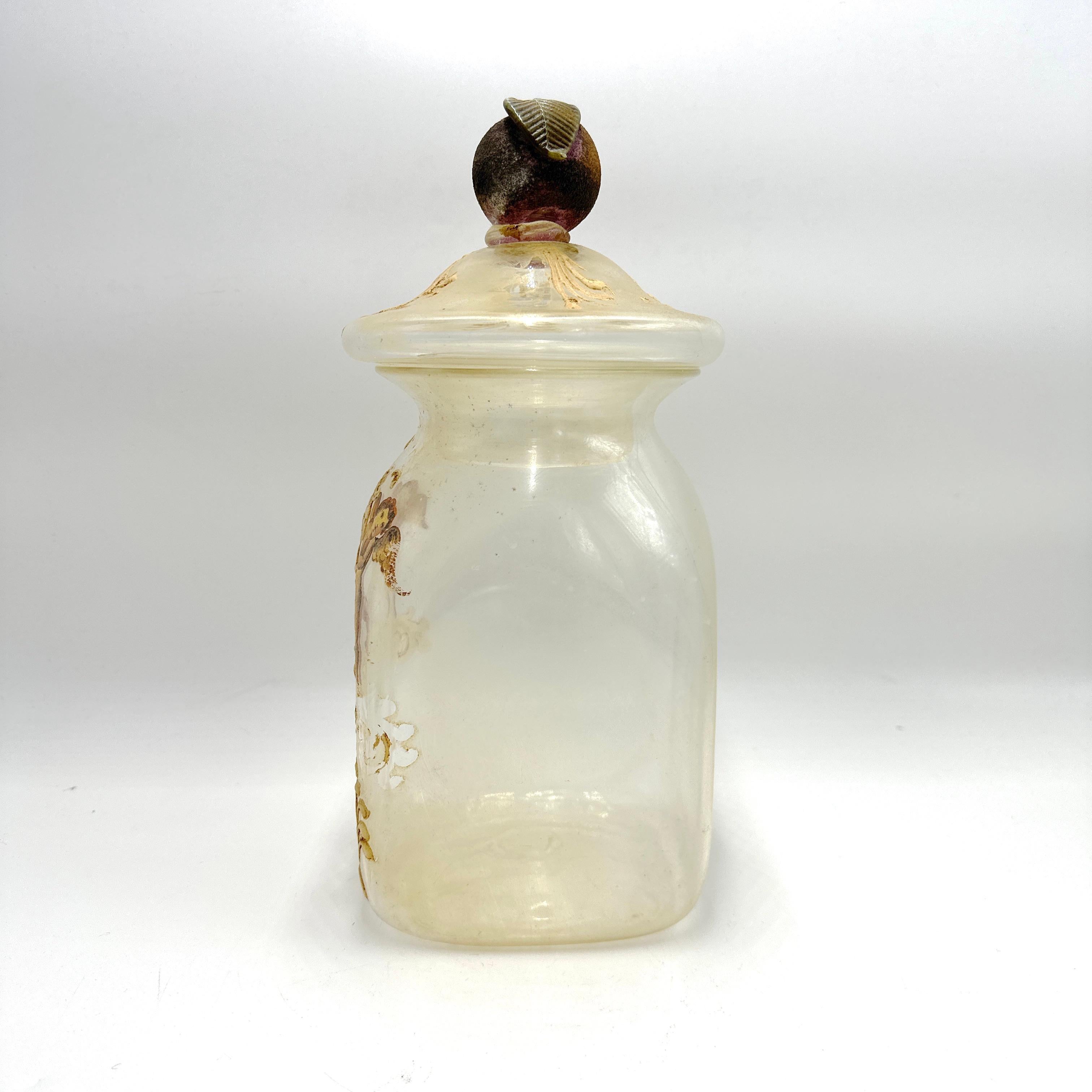Antique Italian Murano Glass Pharmacy Apothecary Jar For Sale 6