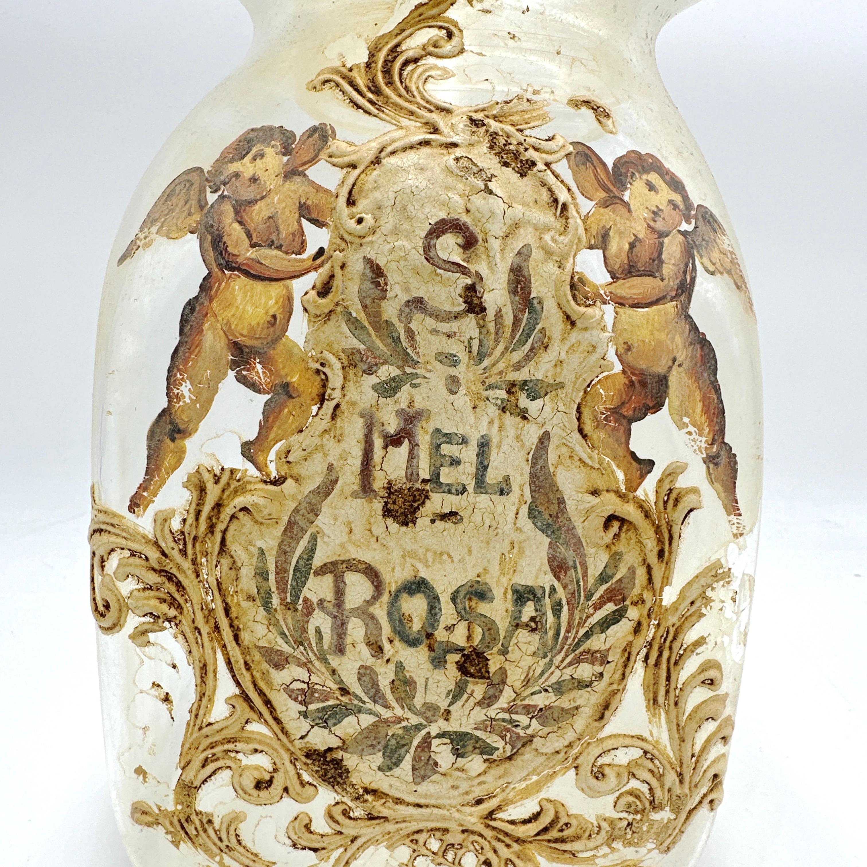 Antique Italian Murano Glass Pharmacy Apothecary Jar For Sale 9