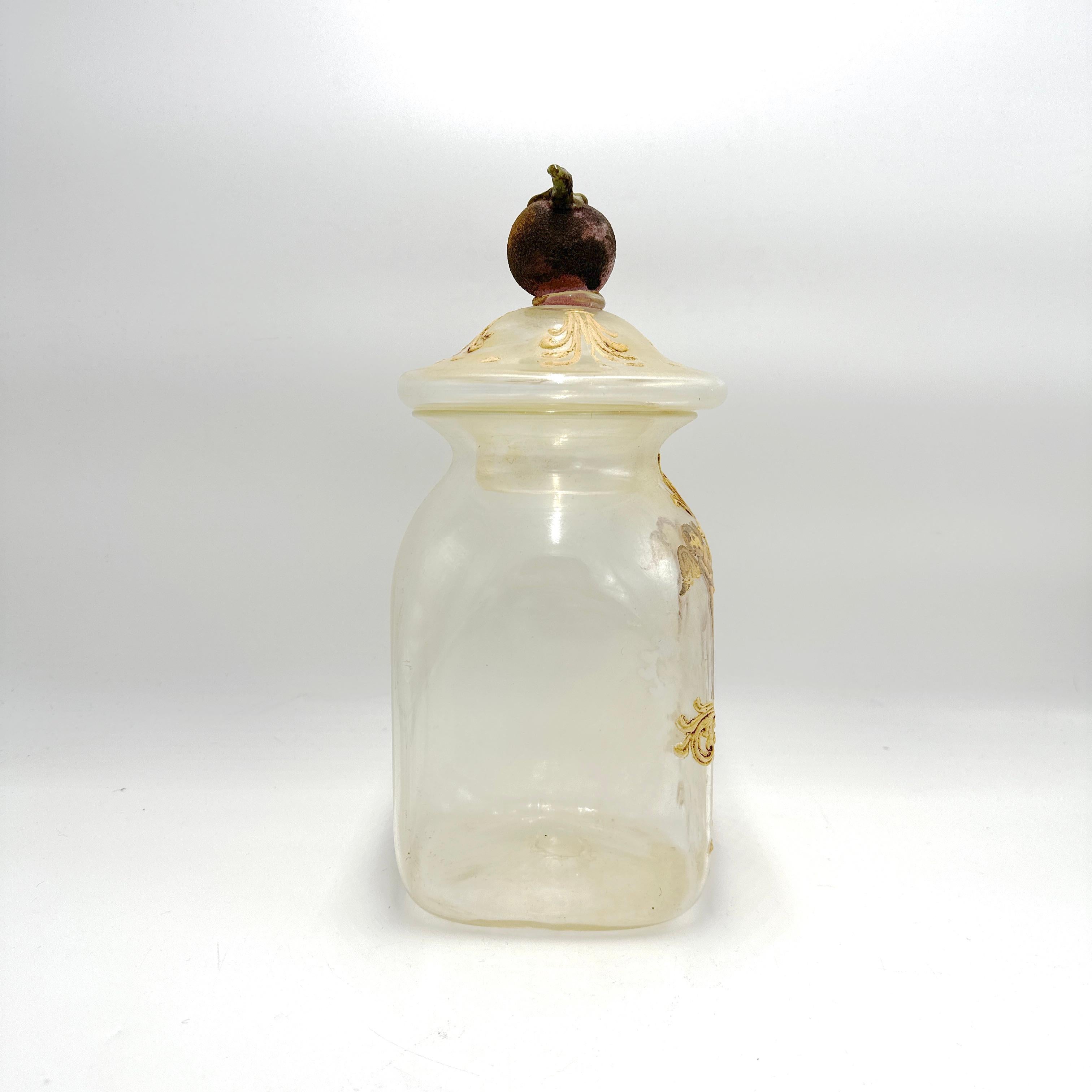 Antique Italian Murano Glass Pharmacy Apothecary Jar For Sale 4