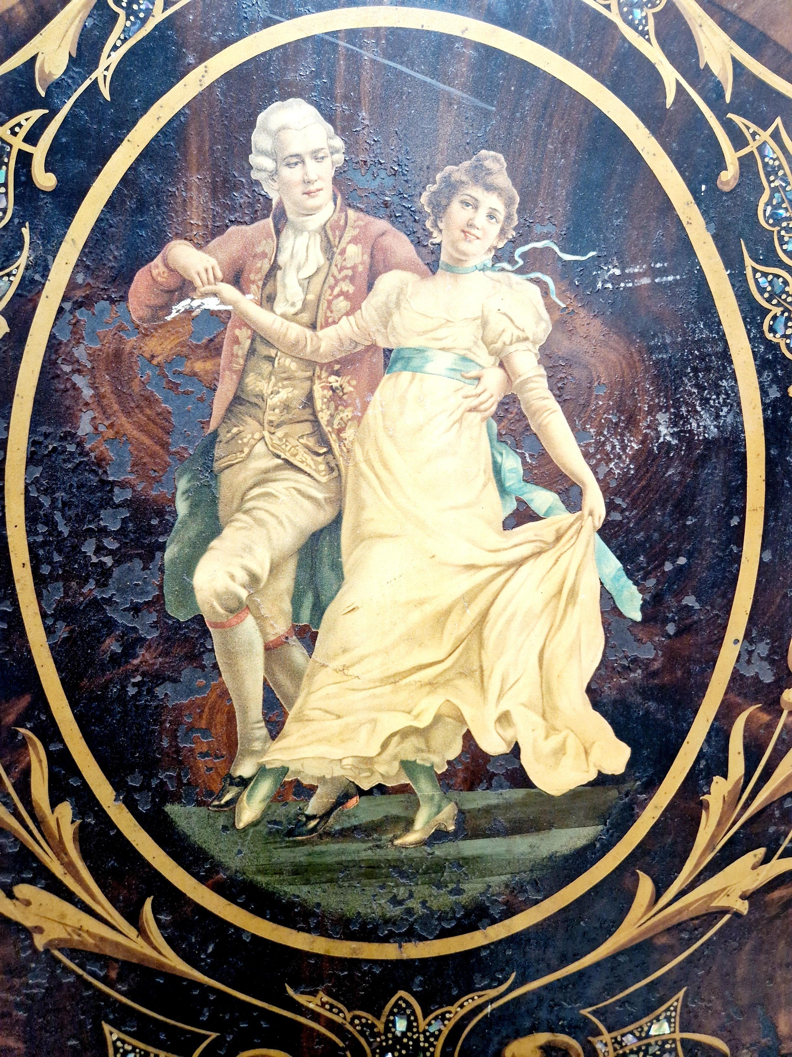 Antigua cama de matrimonio italiana de hierro Napoleón III en venta 9