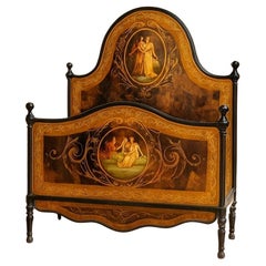 Antique Italian Napoleon III Iron Double Bed