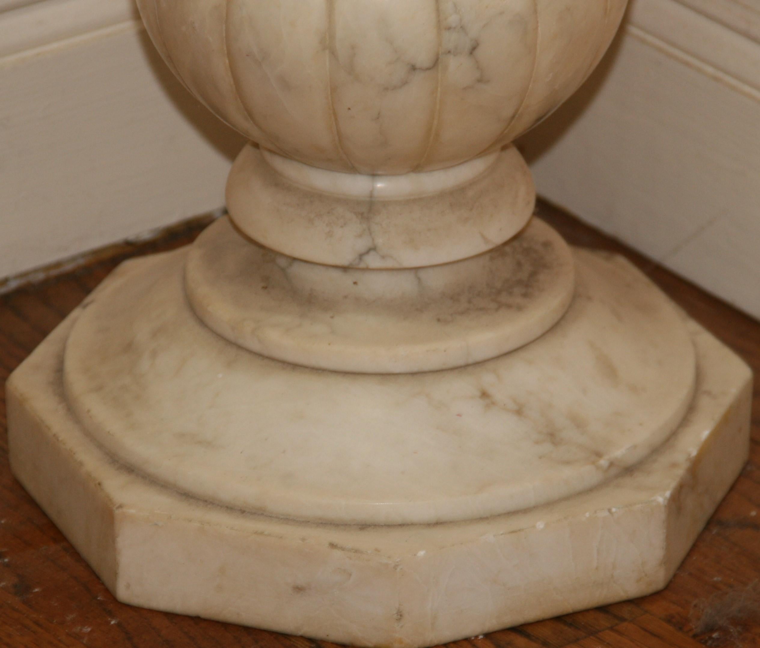 Antique Italian Neoclasical Alabaster Pedestal For Sale 7