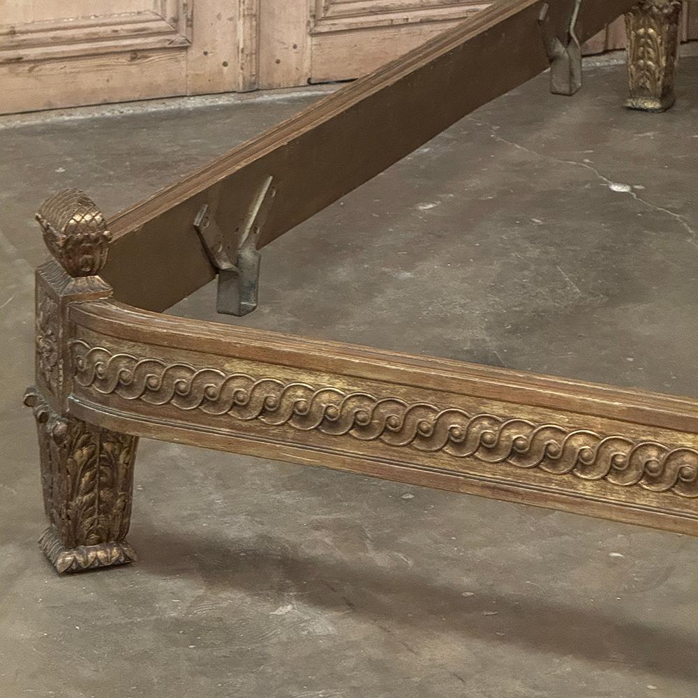 Antique Italian Neoclassical Giltwood QUEEN Bed For Sale 4
