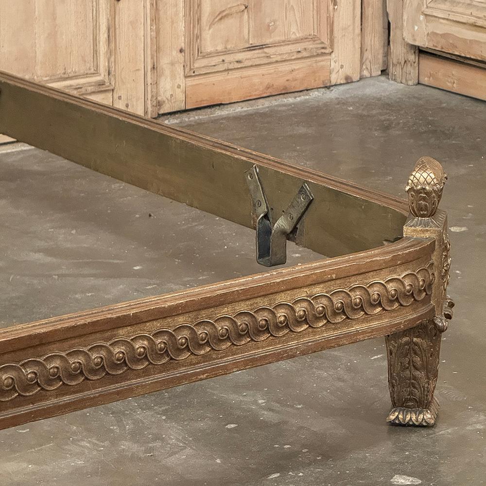 Antique Italian Neoclassical Giltwood QUEEN Bed For Sale 5
