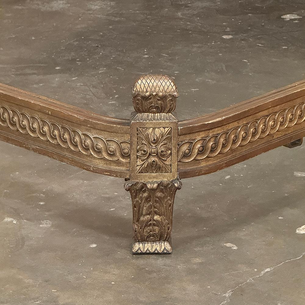 Antique Italian Neoclassical Giltwood QUEEN Bed For Sale 8