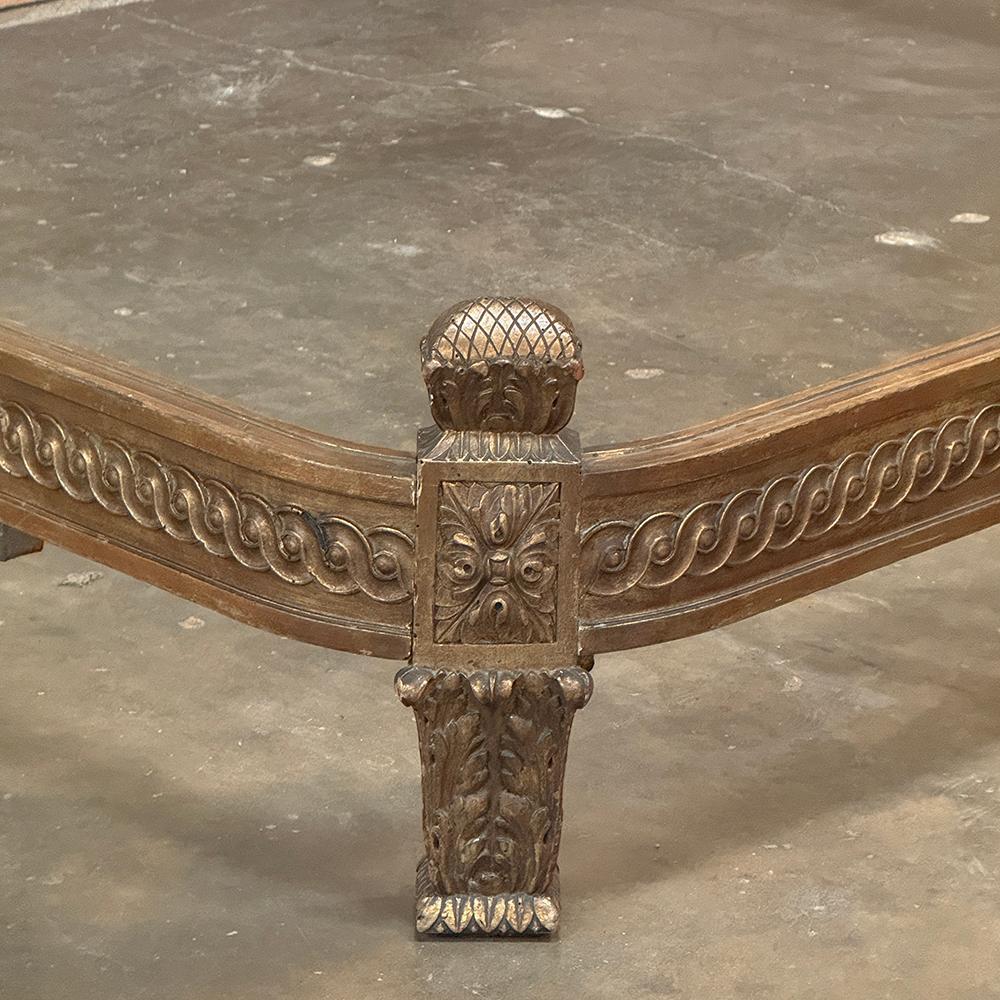 Antique Italian Neoclassical Giltwood QUEEN Bed For Sale 3