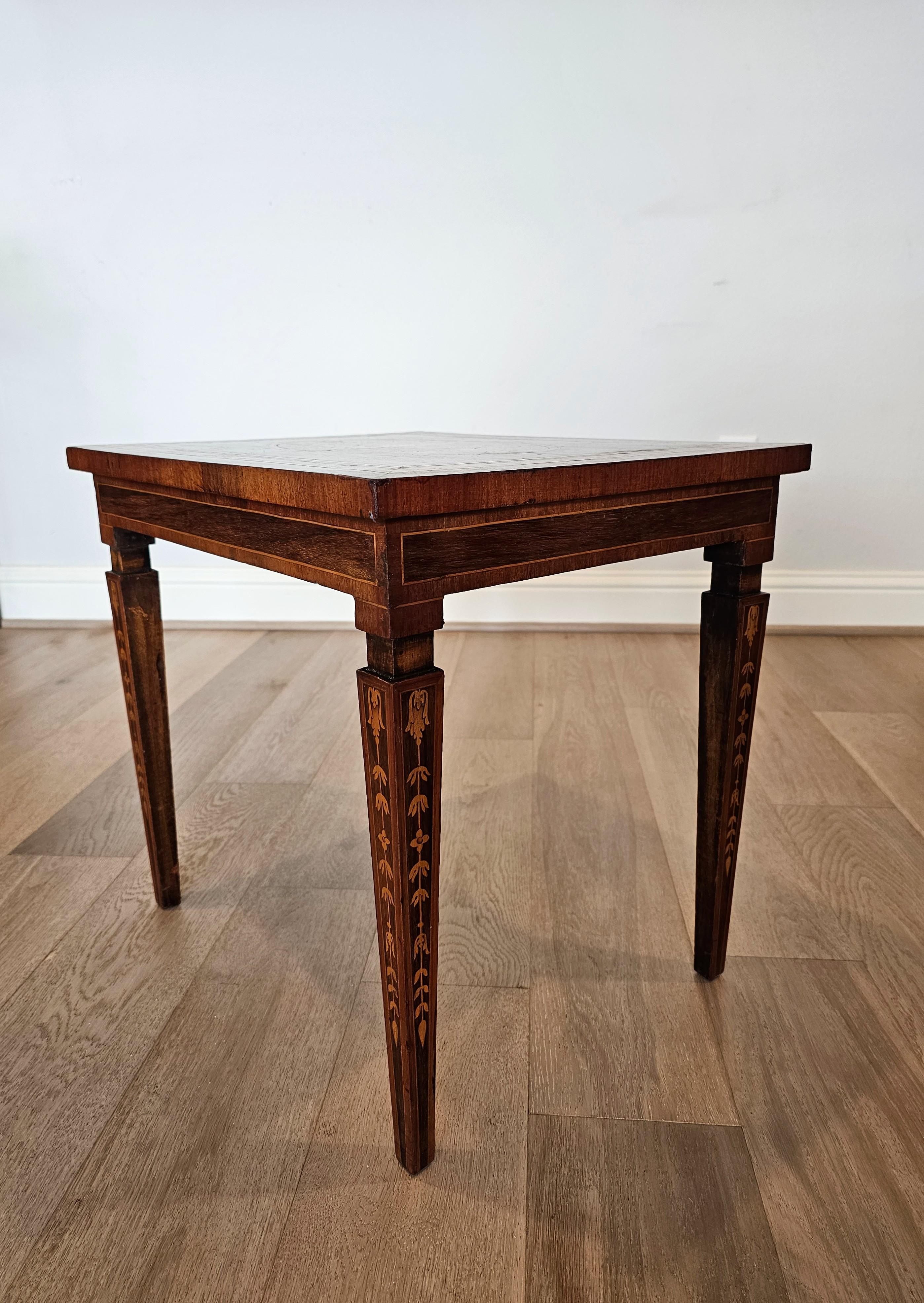 Antique Italian Neoclassical Giuseppe Maggiolini Inlaid Side Table  5
