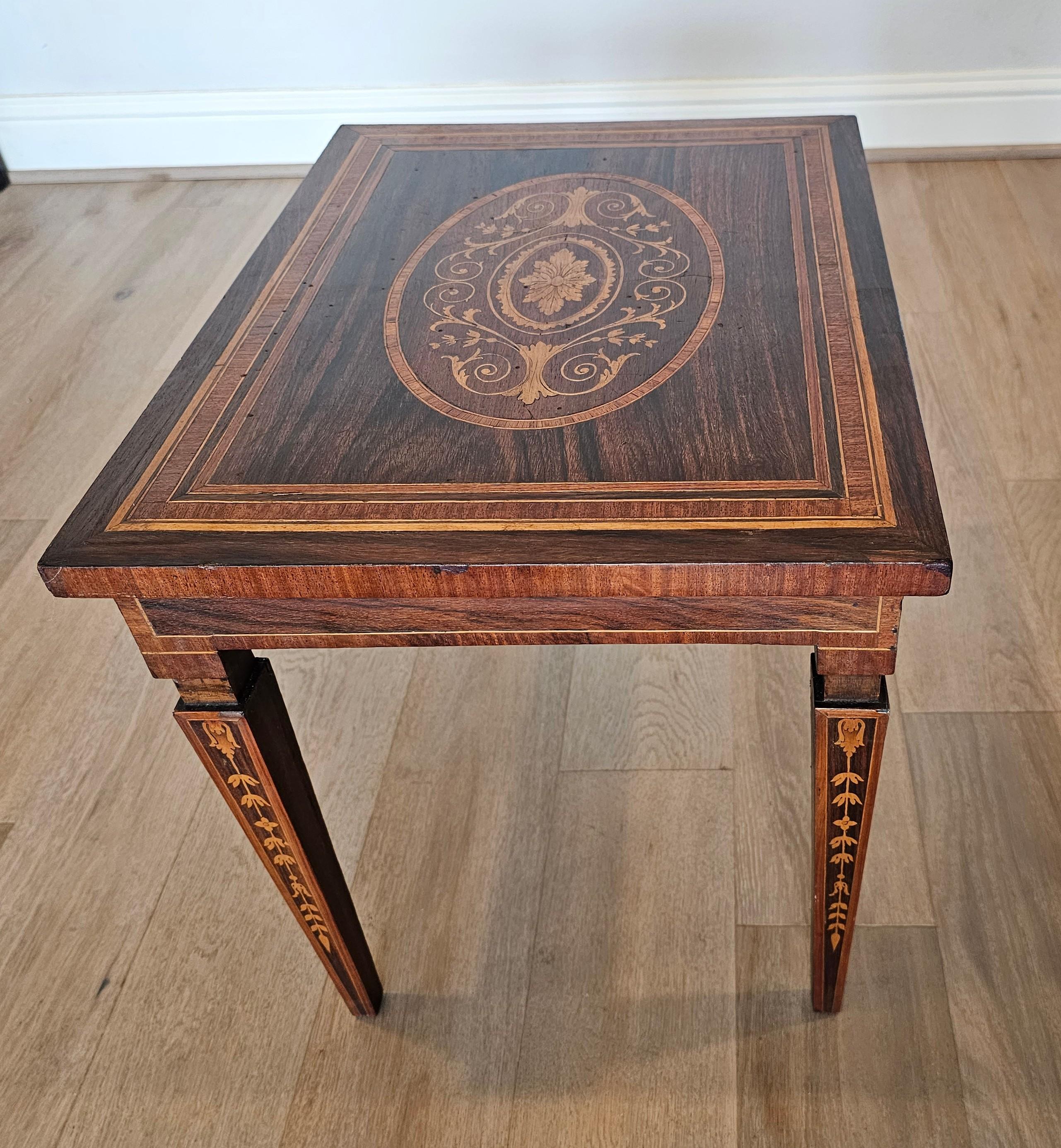 Antique Italian Neoclassical Giuseppe Maggiolini Inlaid Side Table  8