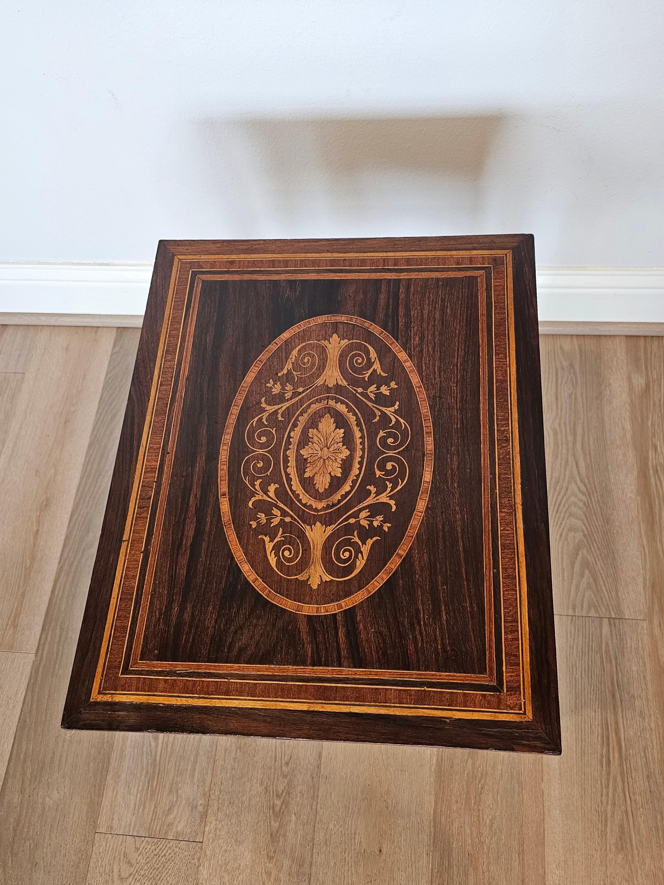 19th Century Antique Italian Neoclassical Giuseppe Maggiolini Inlaid Side Table 