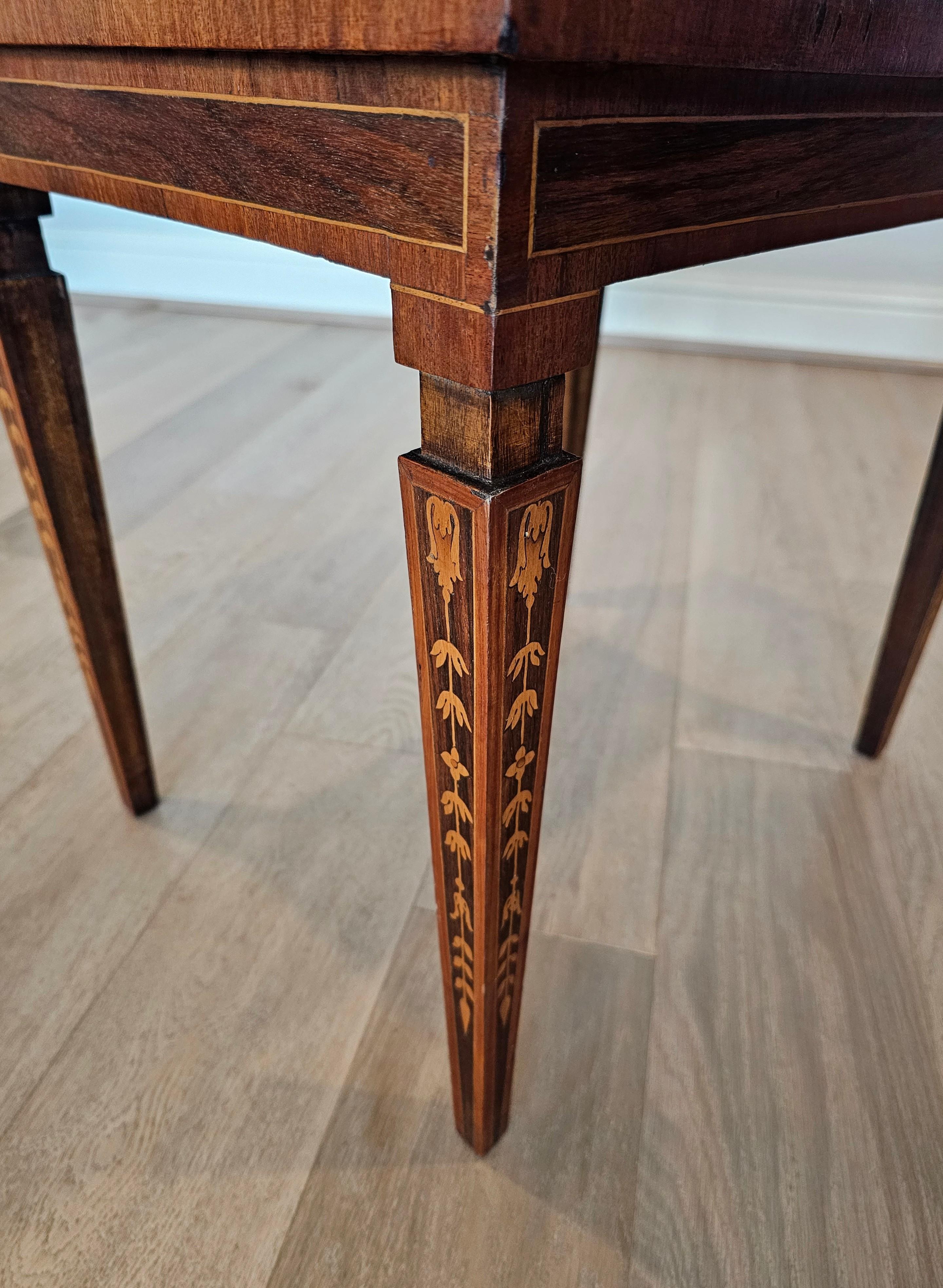 Antique Italian Neoclassical Giuseppe Maggiolini Inlaid Side Table  1