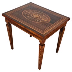 Antique Italian Neoclassical Giuseppe Maggiolini Inlaid Side Table 
