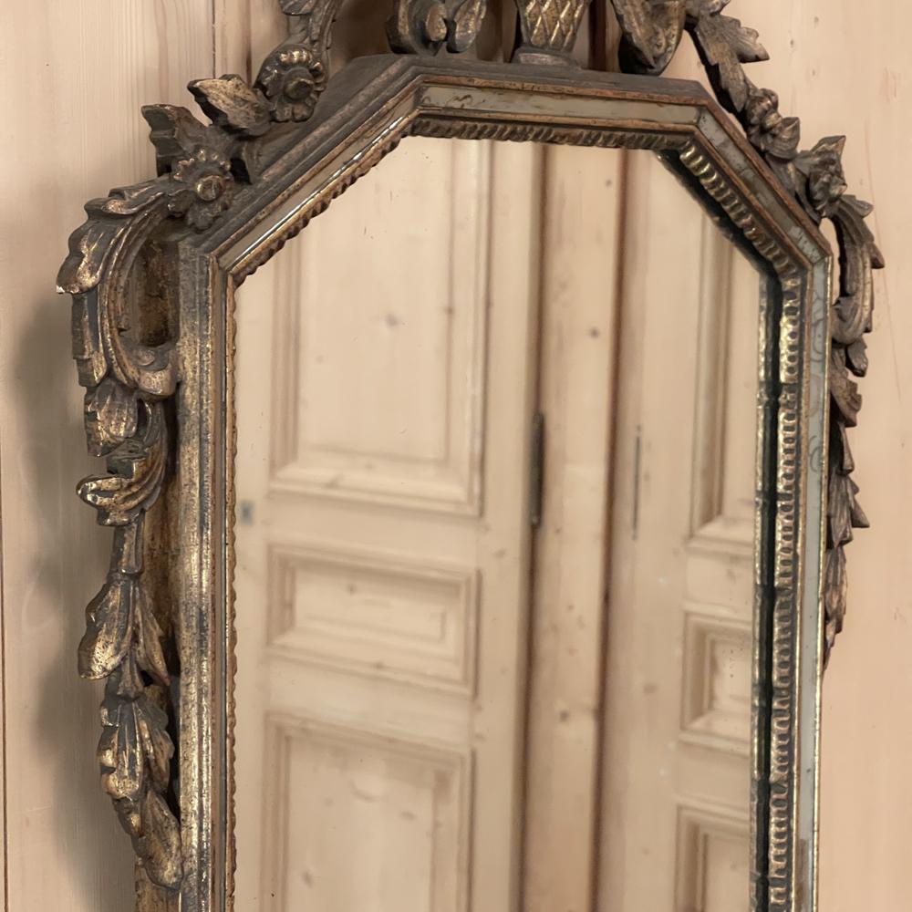 Miroir italien ancien peint de style néoclassique Louis XVI en vente 9