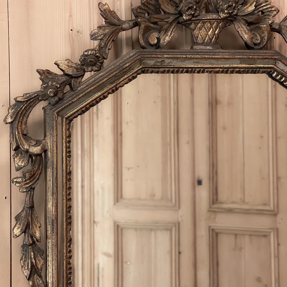 Miroir italien ancien peint de style néoclassique Louis XVI en vente 1