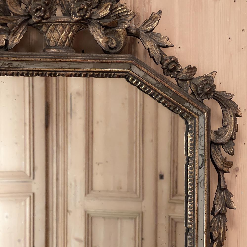 Miroir italien ancien peint de style néoclassique Louis XVI en vente 2