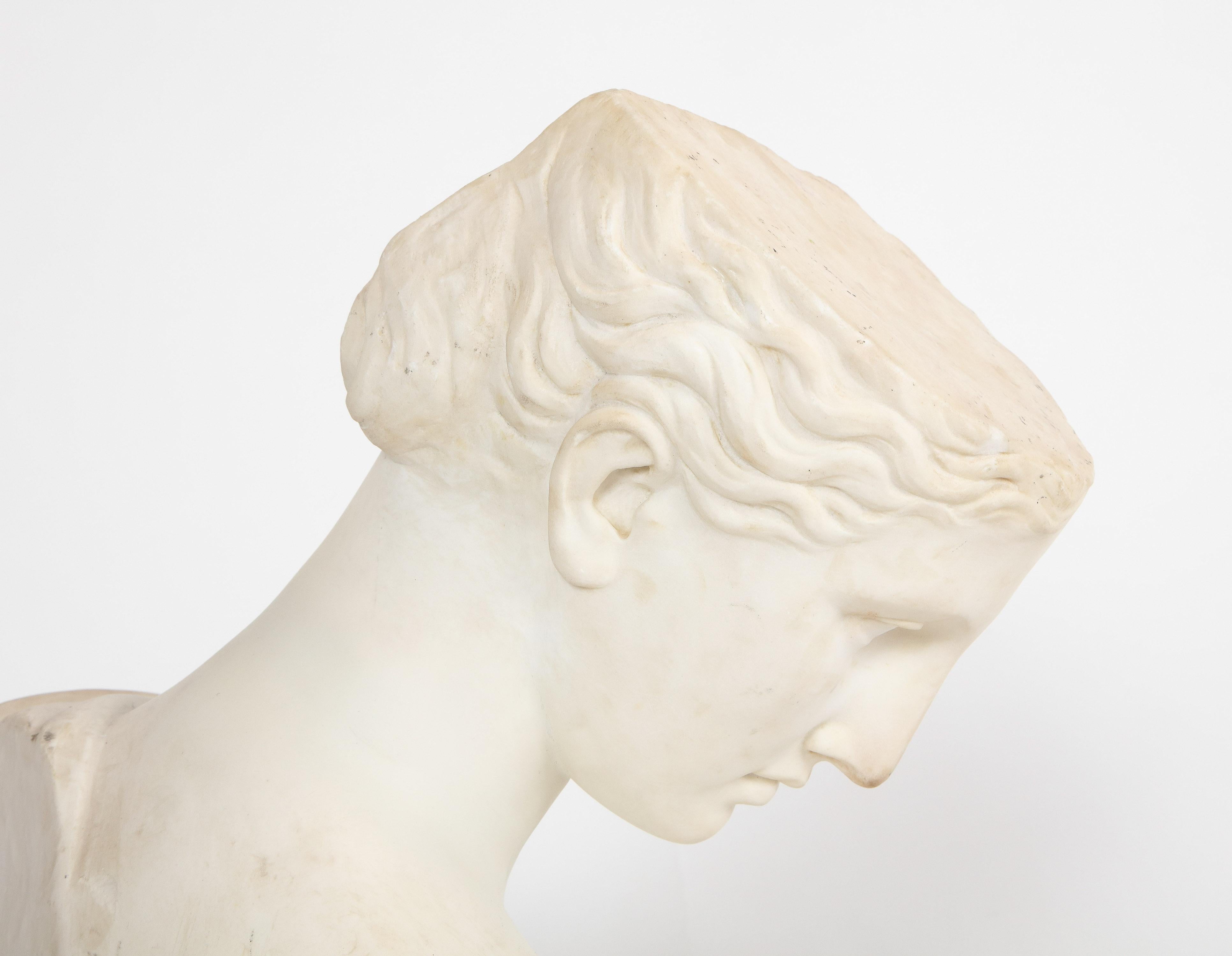 Antique Italian Neoclassical Marble Bust of Psyche, by Giuseppe Carnevale 8