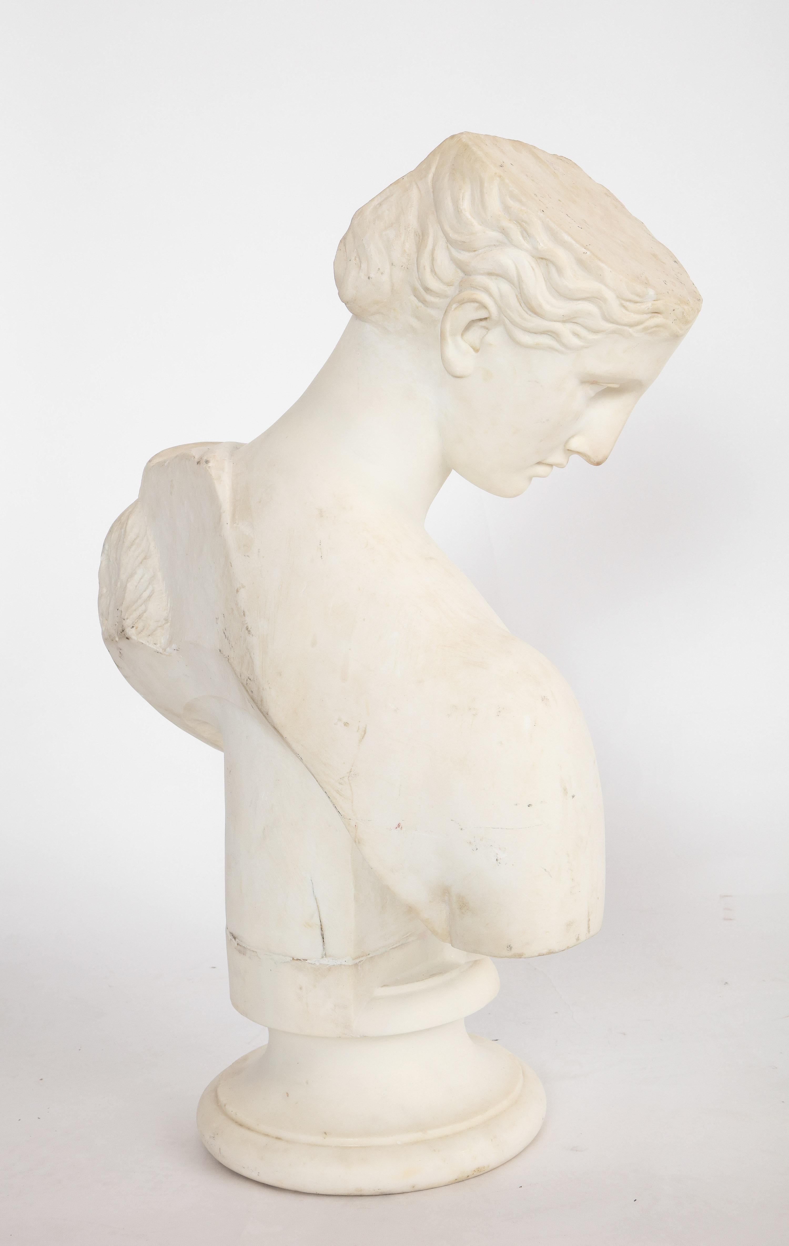 Antique Italian Neoclassical Marble Bust of Psyche, by Giuseppe Carnevale 9