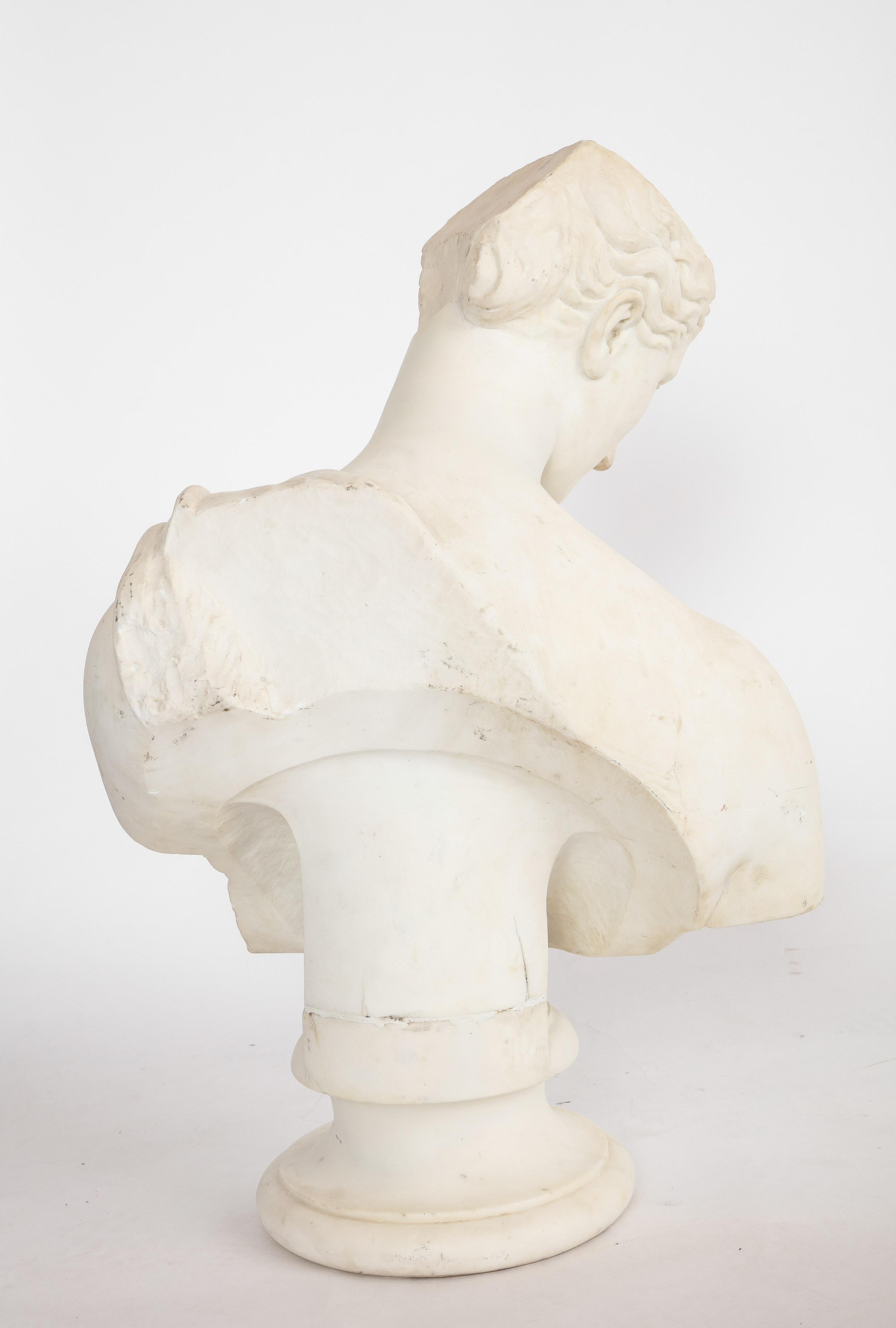 Antique Italian Neoclassical Marble Bust of Psyche, by Giuseppe Carnevale 10