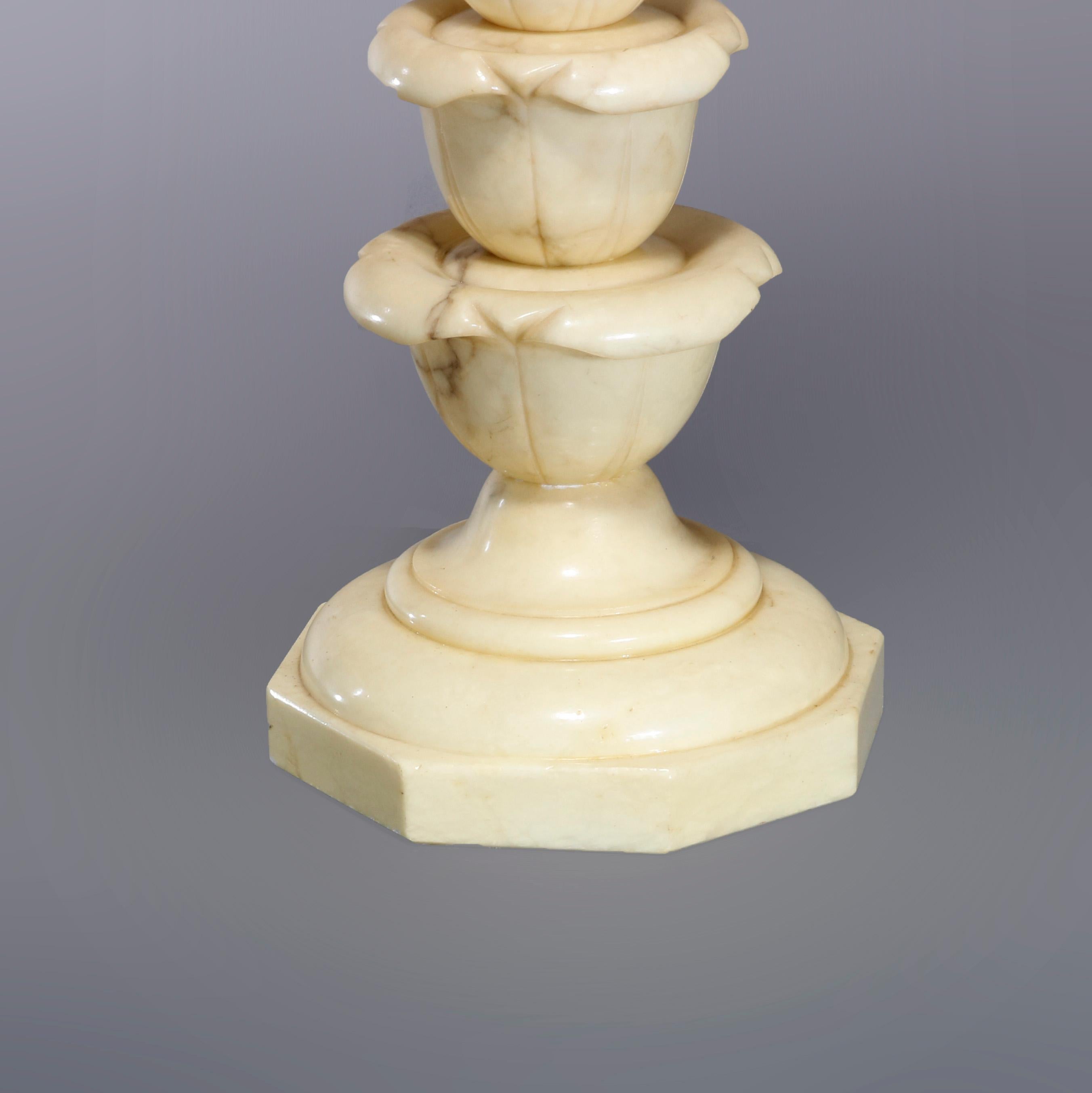 Antique Italian Neoclassical Marble Sculpture Display Pedestal, circa 1920 In Good Condition In Big Flats, NY